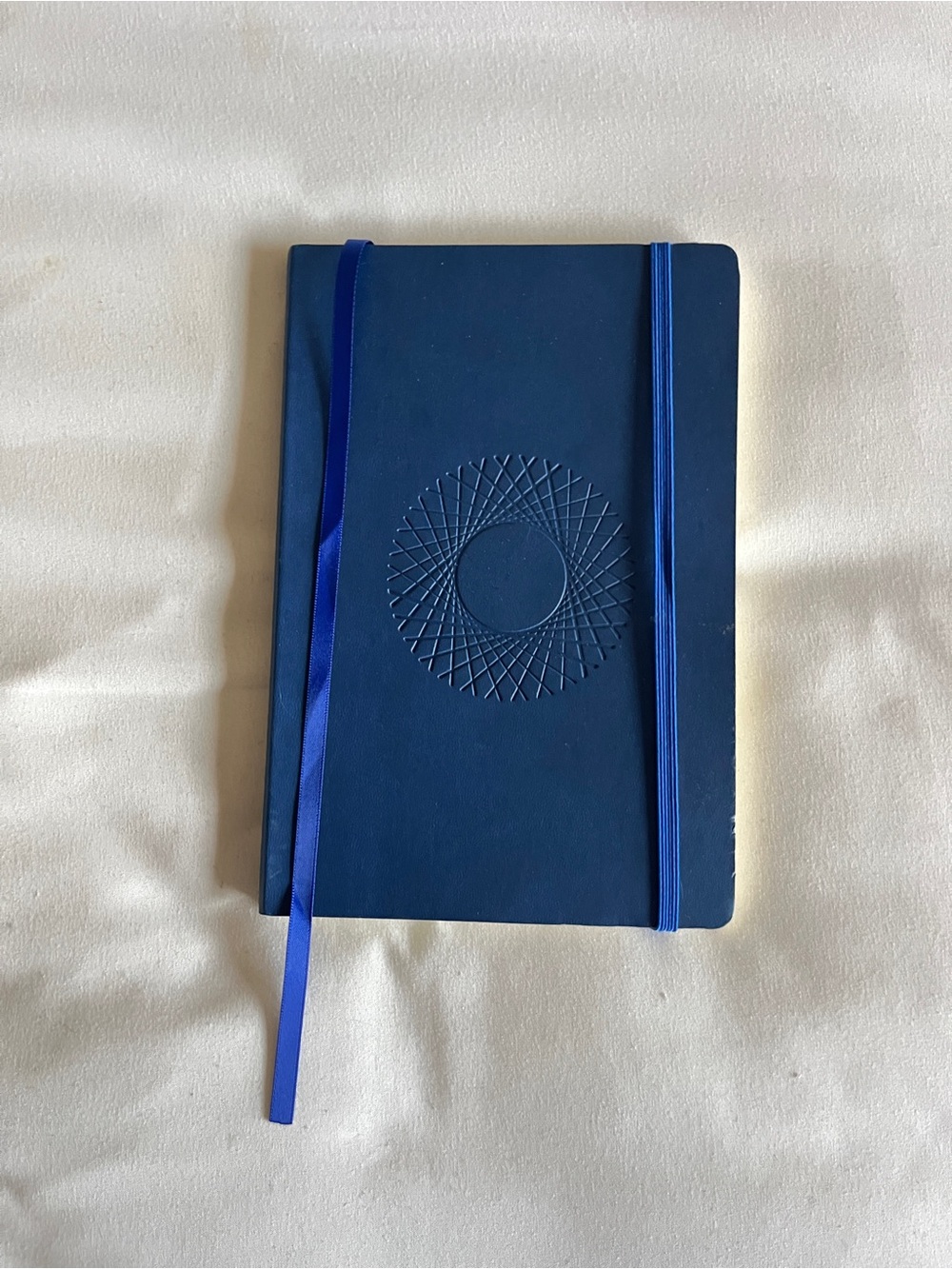 JournalBooks Blue Lined Journal Notebook Flexible Cover Elastic Closure Ribbon M